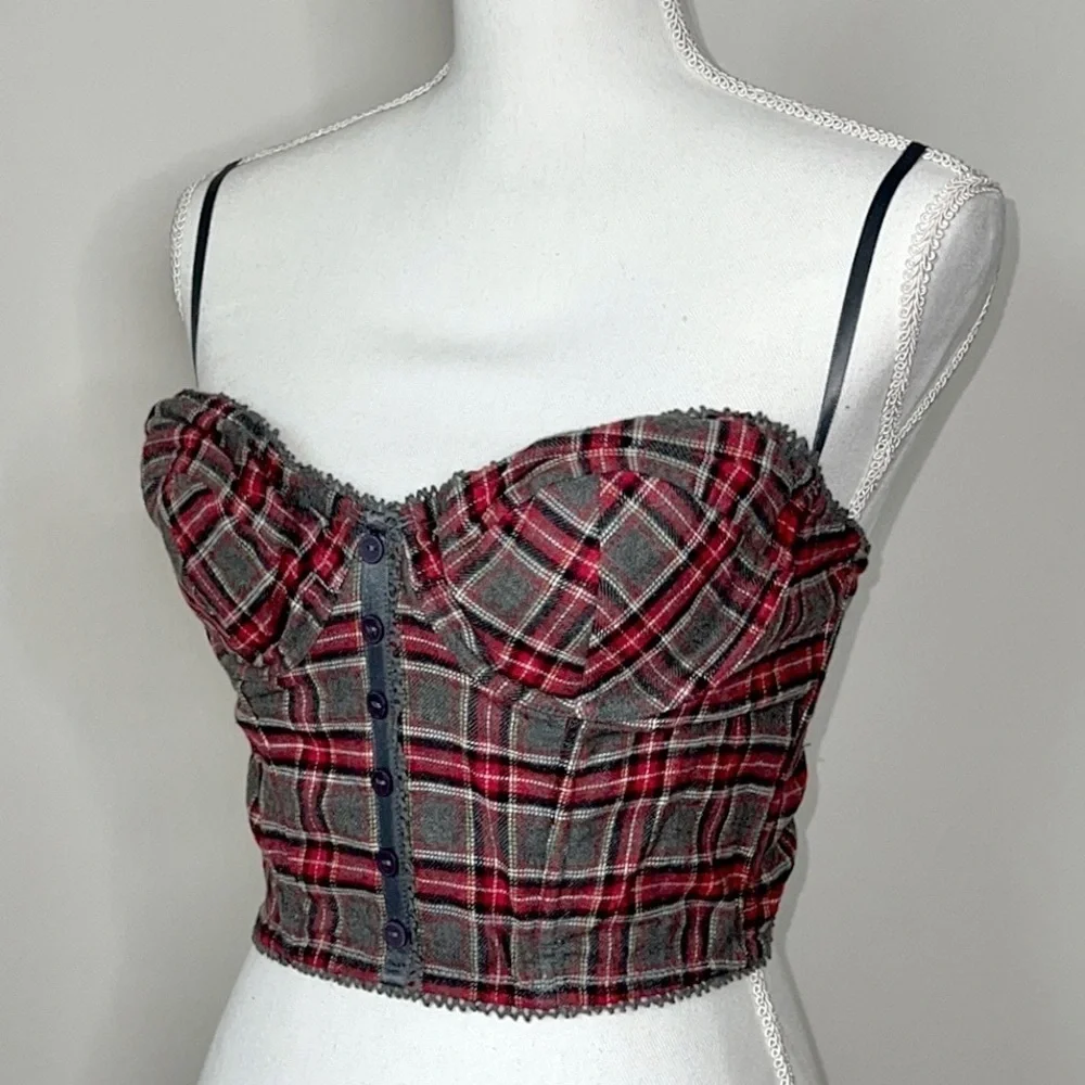 90s Victoria’s Secret Plaid Bustier